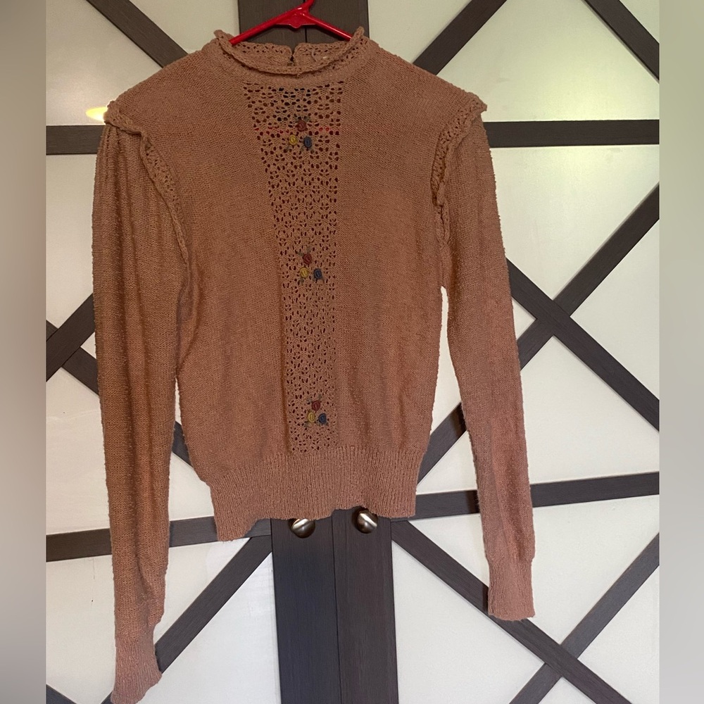 Textured pink vintage sweater